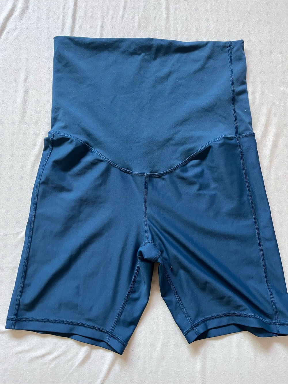 High-Waist maternity Athletic Shorts in Deep Teal